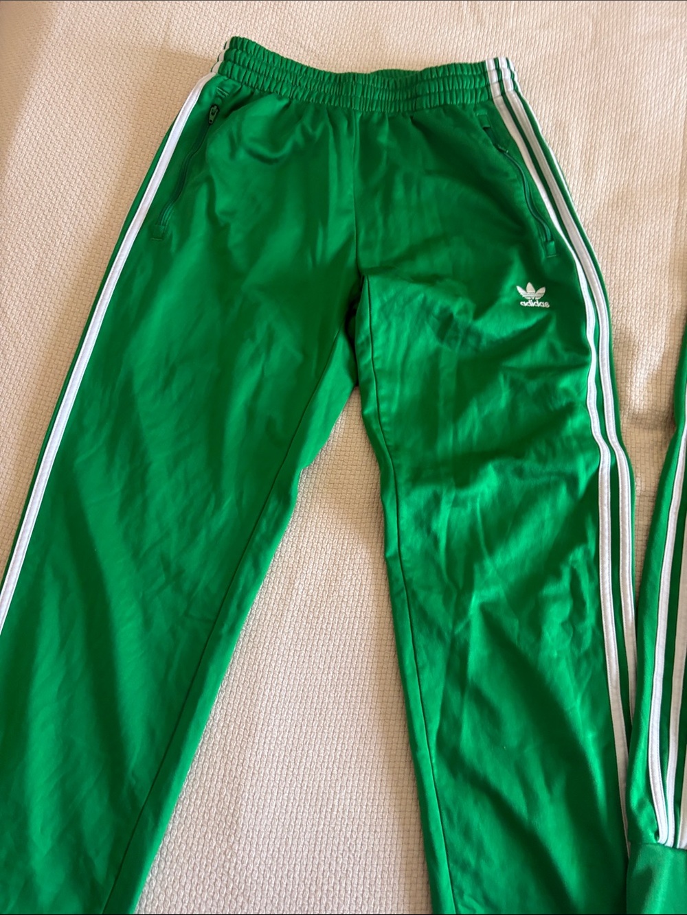 adidas Green Men Track Jacket & Joggers with White Stripes - Picture 8 of 10